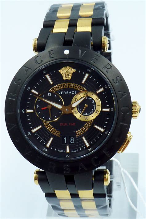 versace uhr schwarz gold